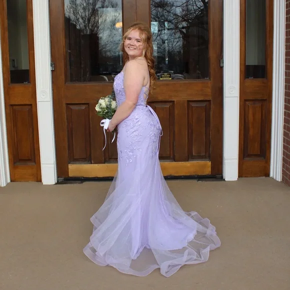 sachin and babi light blue dress Chiffon A-Line David's Bridal Strapless Wedding Dresses for sale main image 0